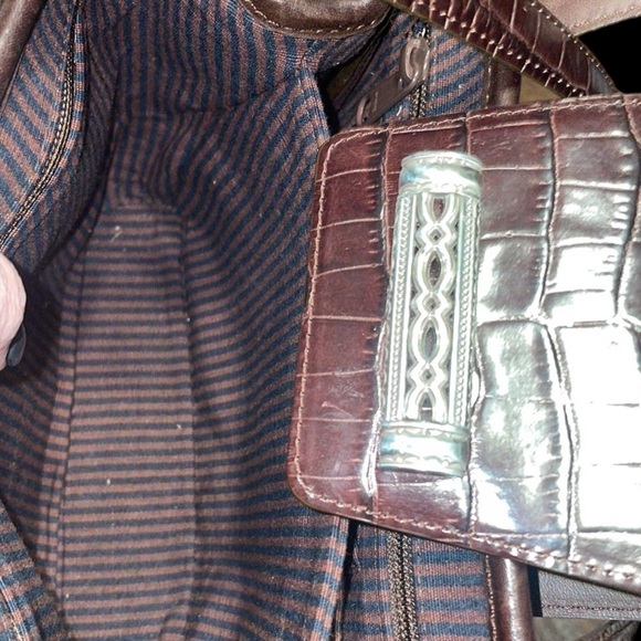 Brighton Dark Brown Vintage Picnic Basket Raffia Shoulder Purse. - Picture 8 of 10